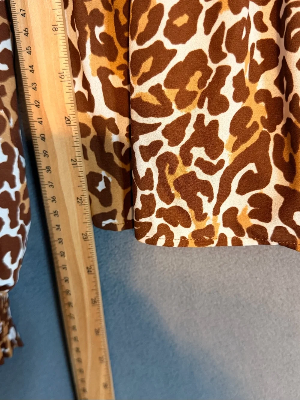 Lilly Pulitzer Brown Leopard Print Smocked Peplum Long Sleeve Blouse Cheetah